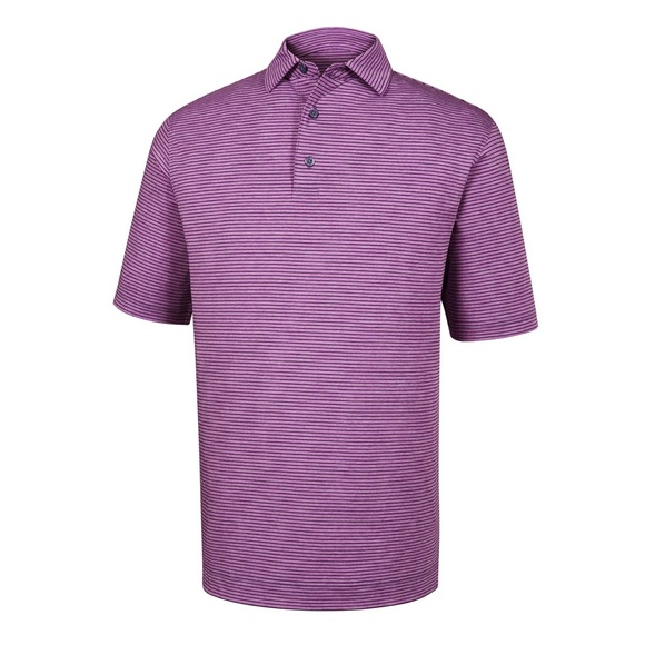 Other - Footjoy Heather Pinstripe Lisle Polo Collar Golf Shirt Men’s 2XL